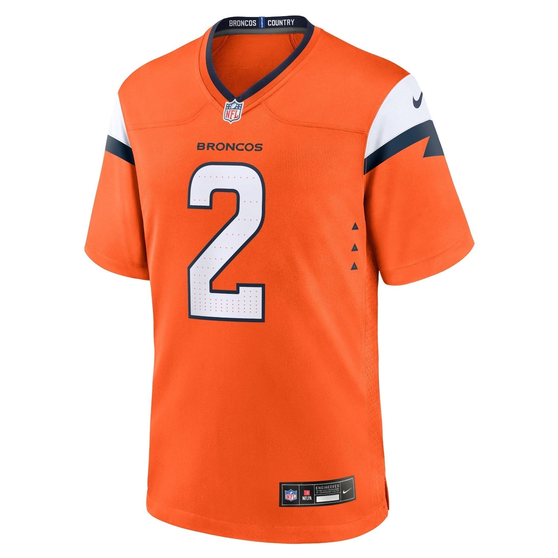 Patrick Surtain II Denver Broncos Mile High Collection Game Jersey - Orange football jersey product view 2
