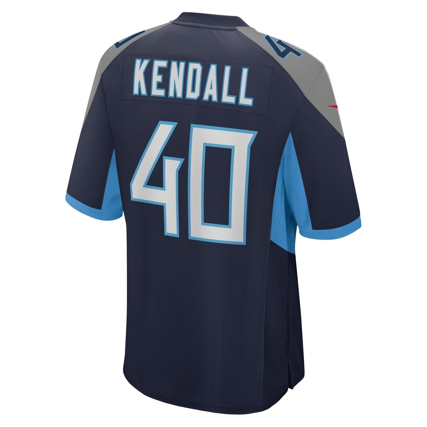 Anthony Kendall Tennessee Titans Team Game Jersey - Navy football jersey product view 3