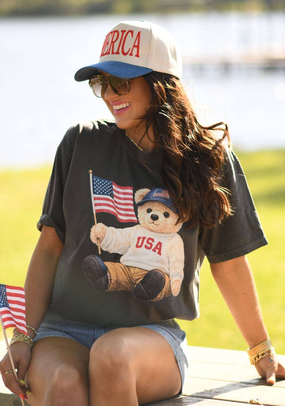 USA Bear Tee Unisex T-shirt, Sweatshirt, Hoodie, Long Sleeve Tee - T-Shirt, Sweatshirt, Hoodie