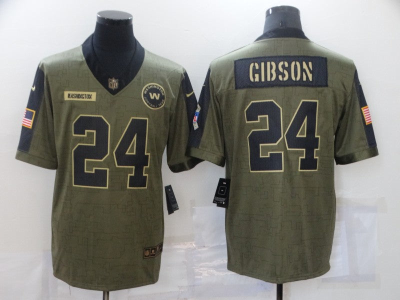 Men's Washington Commanders Antonio Gibson Brown Game Jersey football jersey product view 1
