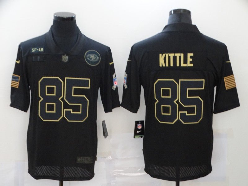Men's San Francisco 49ers #85 George Kittle Black Alternate Game Jersey1 football jersey product view 1