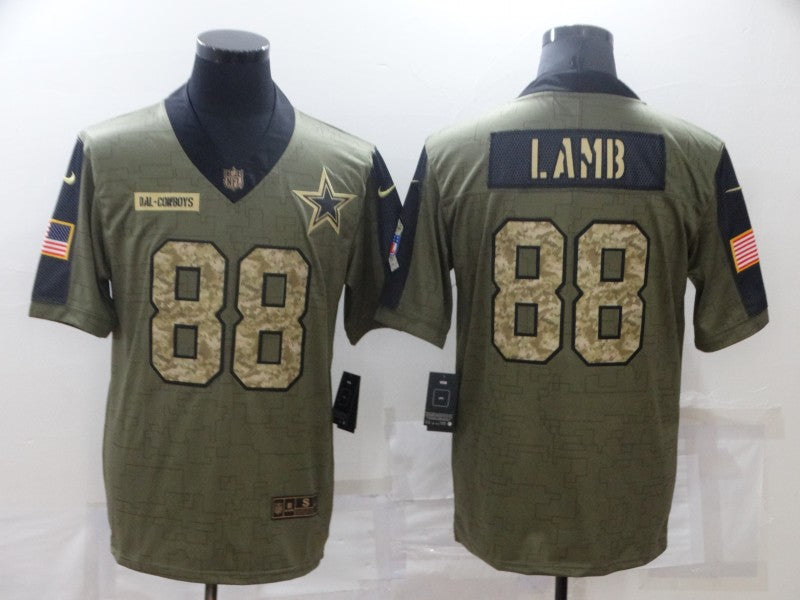 Men's Dallas Cowboys CeeDee Lamb Brown Game Player Jersey football jersey product view 1