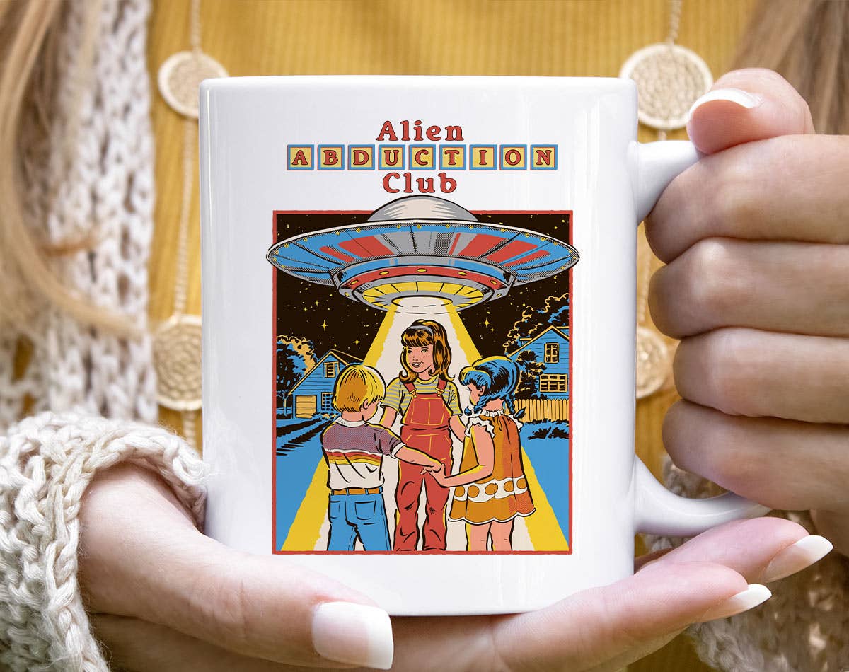 Alien Abduction Club Funny Halloween Retro Coffee Mug Unisex T-shirt, Sweatshirt, Hoodie, Long Sleeve Tee - T-Shirt, Sweatshirt, Hoodie