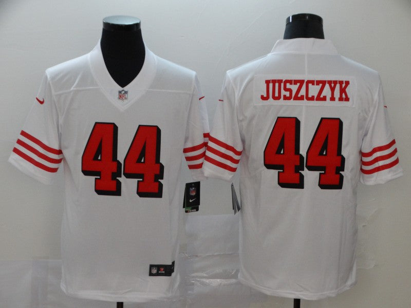Men's San Francisco 49ers Kyle Juszczyk White Game Player Jersey football jersey product view 1