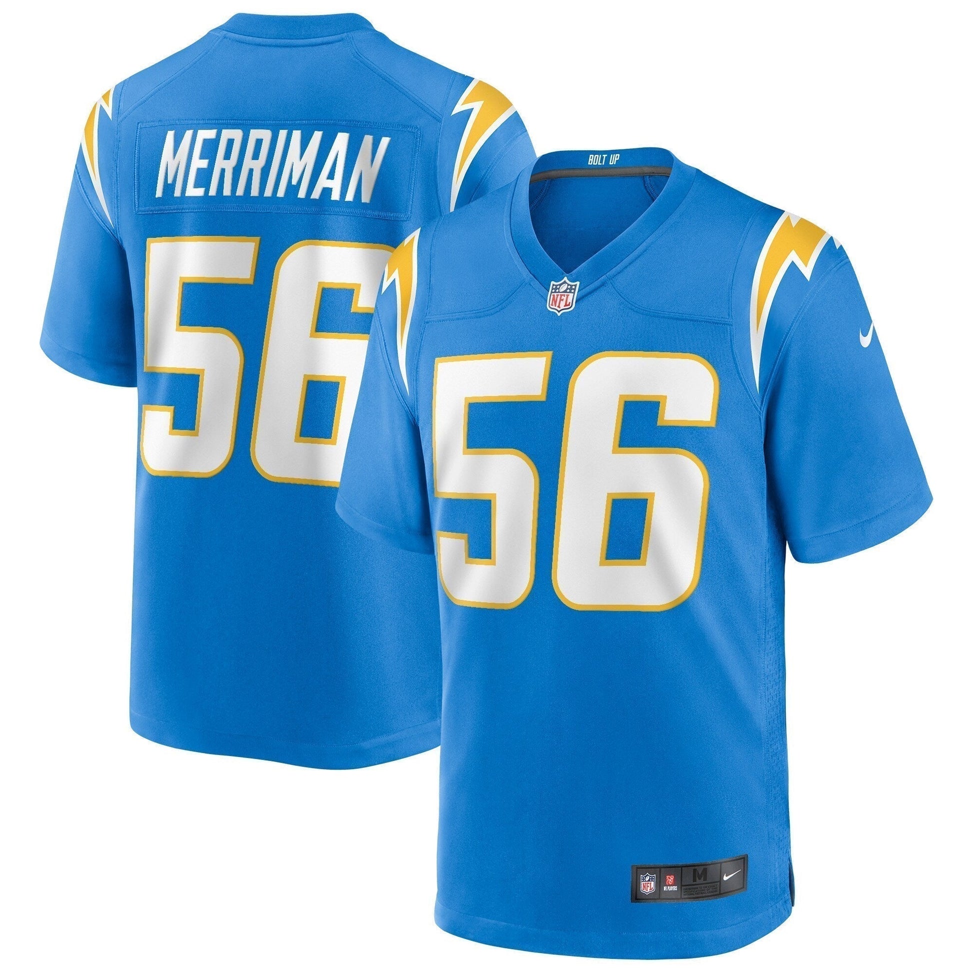 Shawne Merriman Los Angeles Chargers Game Retired Jersey - Powder Blue football jersey product view 1