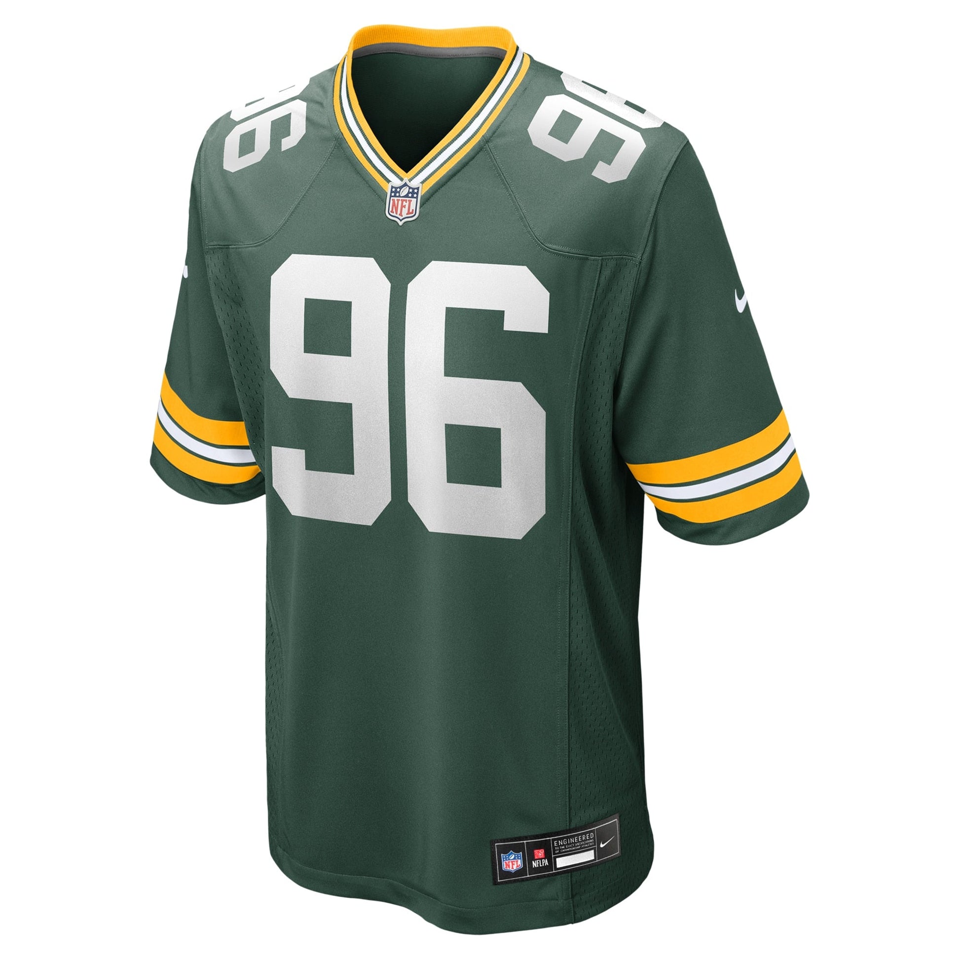 Colby Wooden Green Bay Packers Game Jersey - Green football jersey product view 2