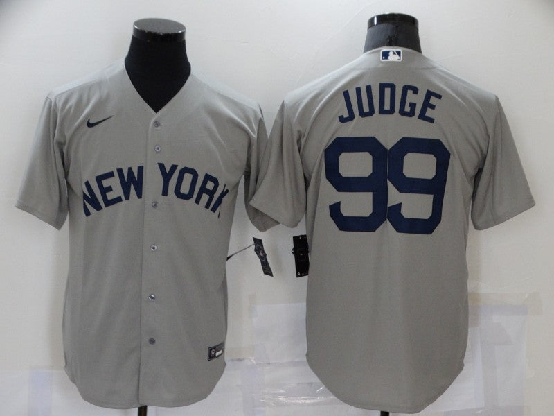 Men's New York Yankees Aaron Judge Gray Replica Player Jersey baseball jersey product view 1
