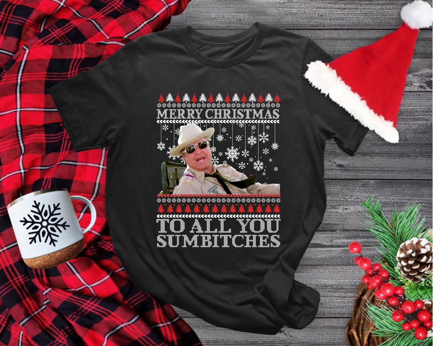 Merry Christmas Sumbitches Crewneck Shirt Unisex T-shirt, Sweatshirt, Hoodie, Long Sleeve Tee - T-Shirt, Sweatshirt, Hoodie