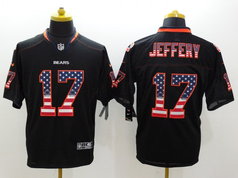 Men's Chicago Bears Alshon Jeffery #17 Black Game Jersey1 football jersey product view 1
