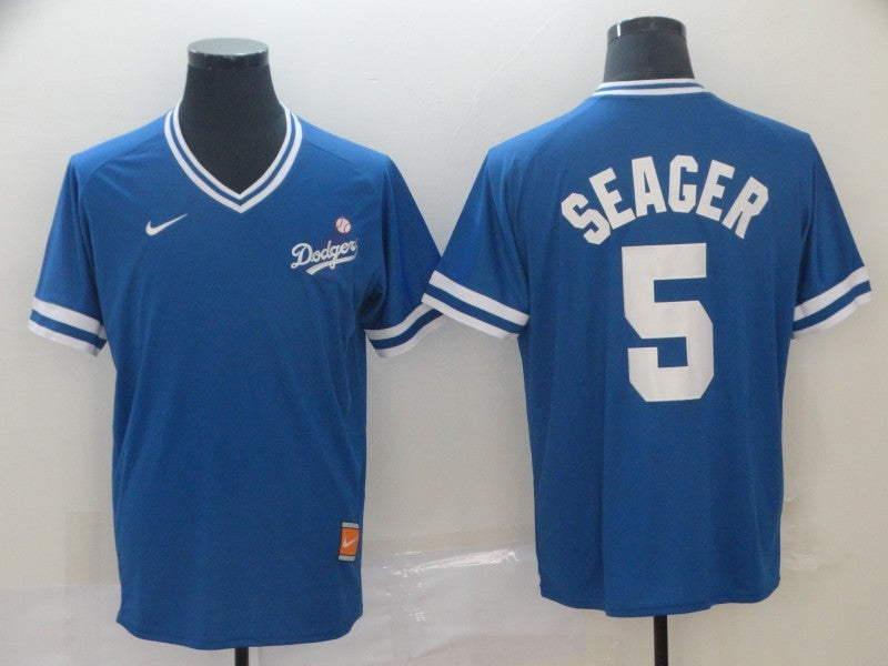 Men's Los Angeles Dodgers Corey Seager #5 Blue Game Player Jersey1 baseball jersey product view 1