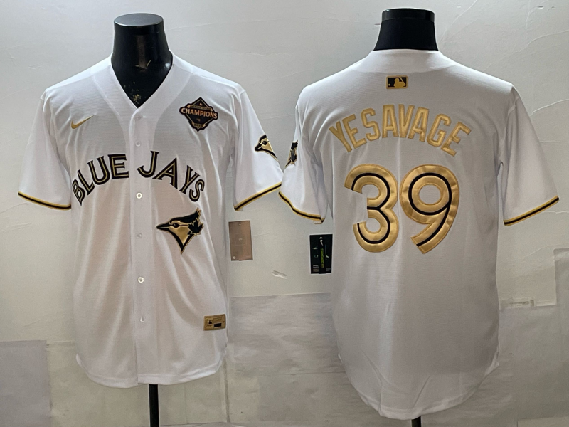 Men's Toronto Blue Jays Trey Yesavage White Player Jersey baseball jersey product view 1