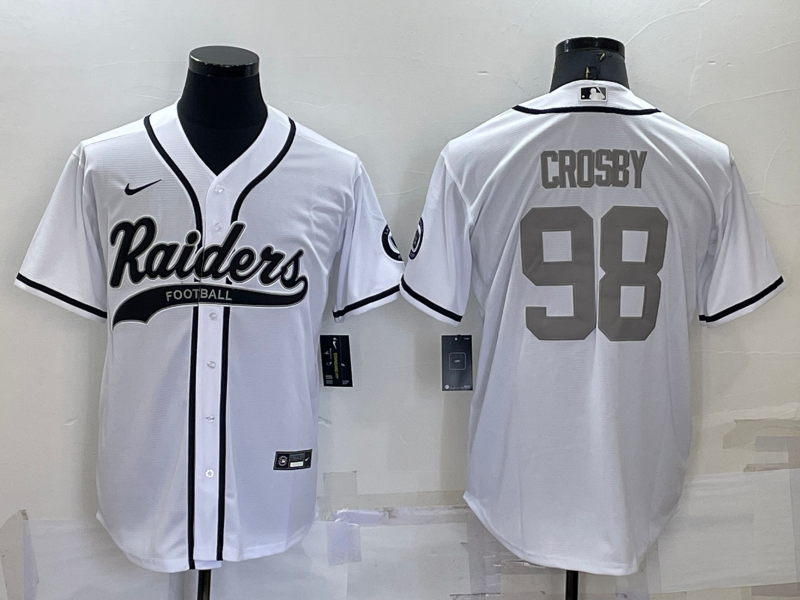 Men's Las Vegas Raiders Maxx Crosby #98 White Player Jersey1 Joint Edition football jersey product view 1