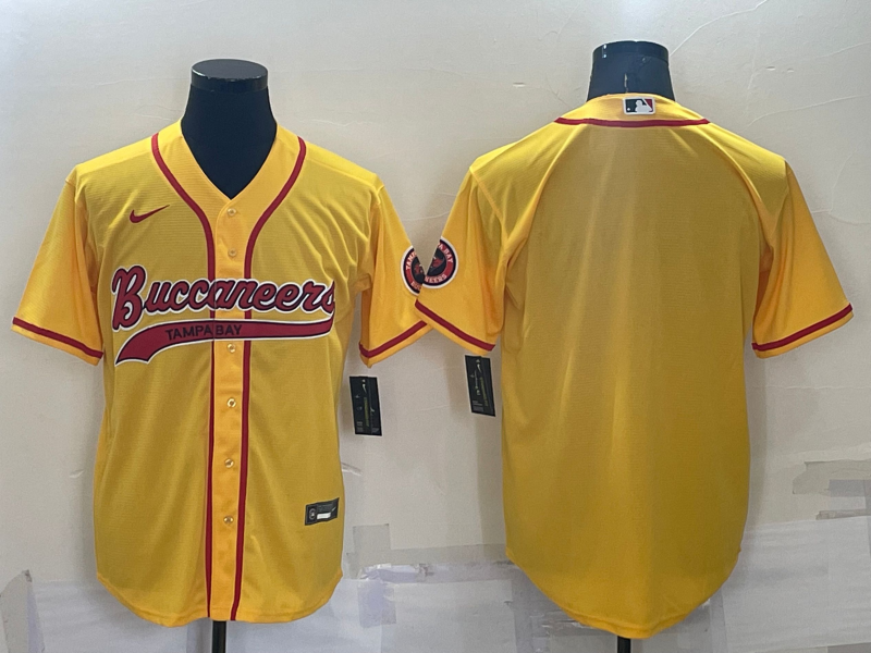Men's Tampa Bay Buccaneers Yellow Blank Jersey football jersey product view 1