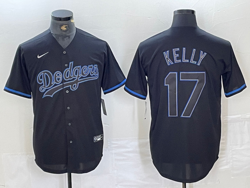 Men's Los Angeles Dodgers Joe Kelly Black Game Player Jersey baseball jersey product view 1
