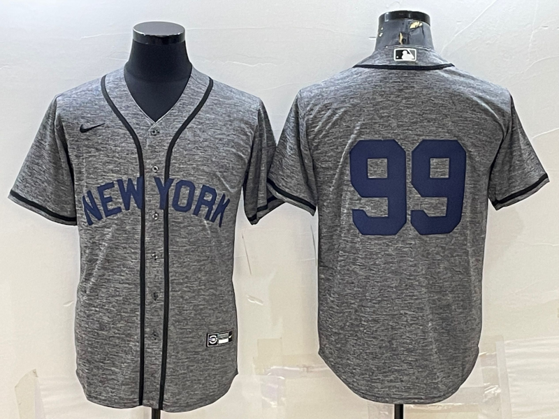 Men's New York Yankees Aaron Judge Gray Replica Game Name Jersey baseball jersey product view 1