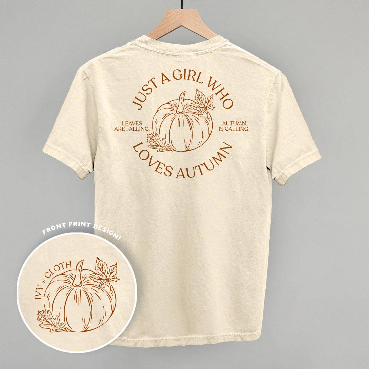 Just A Girl Who Loves Autumn (Back Print) Unisex T-shirt, Sweatshirt, Hoodie, Long Sleeve Tee - T-Shirt, Sweatshirt, Hoodie