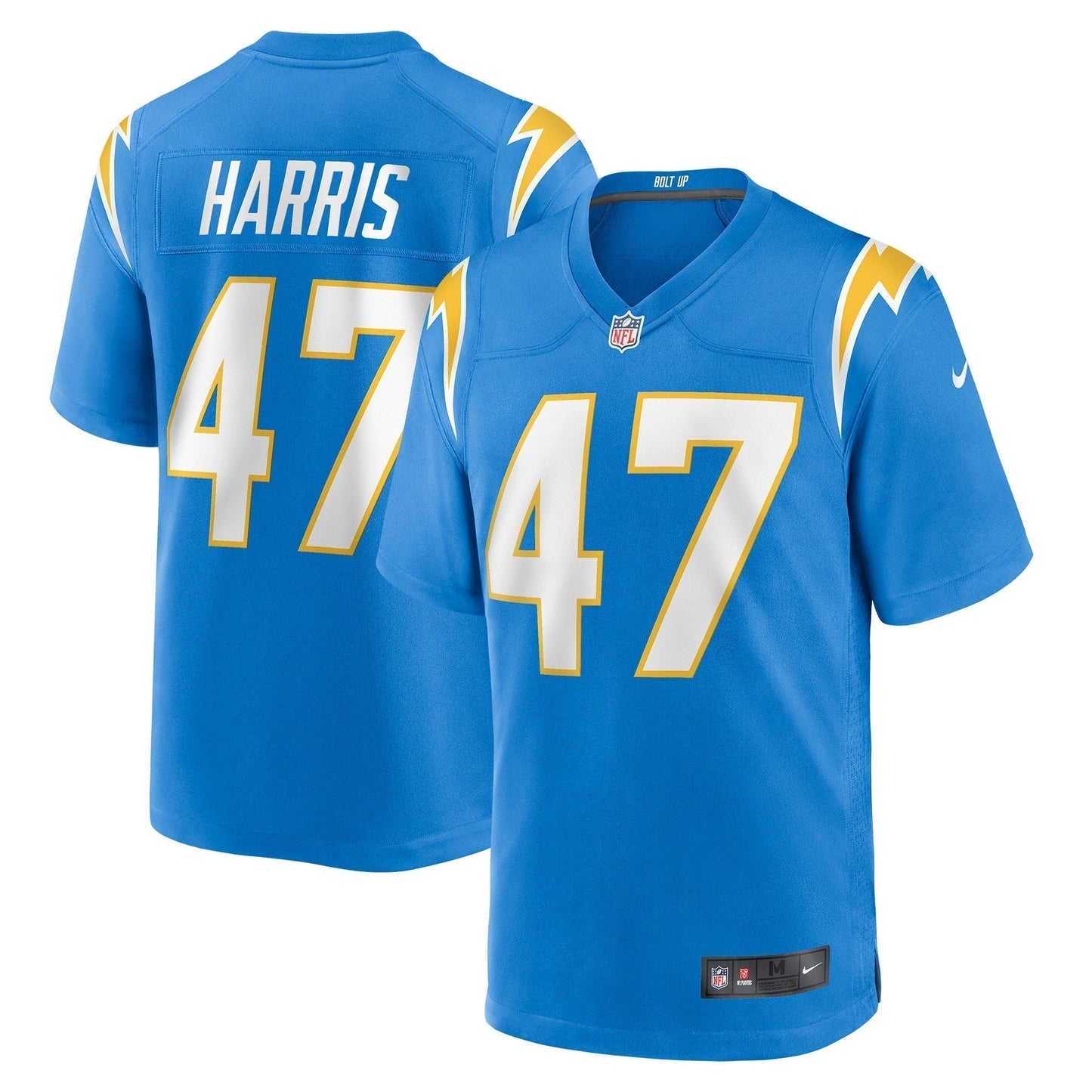 Josh Harris Los Angeles Chargers Game Jersey - Powder Blue football jersey product view 1