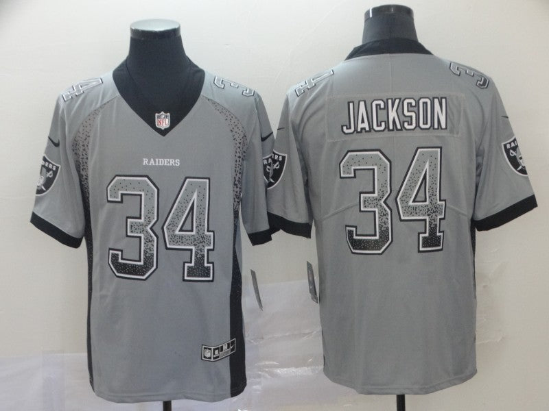 Men's Las Vegas Raiders Bo Jackson #34 Gray Alternate Game Jersey1 football jersey product view 1