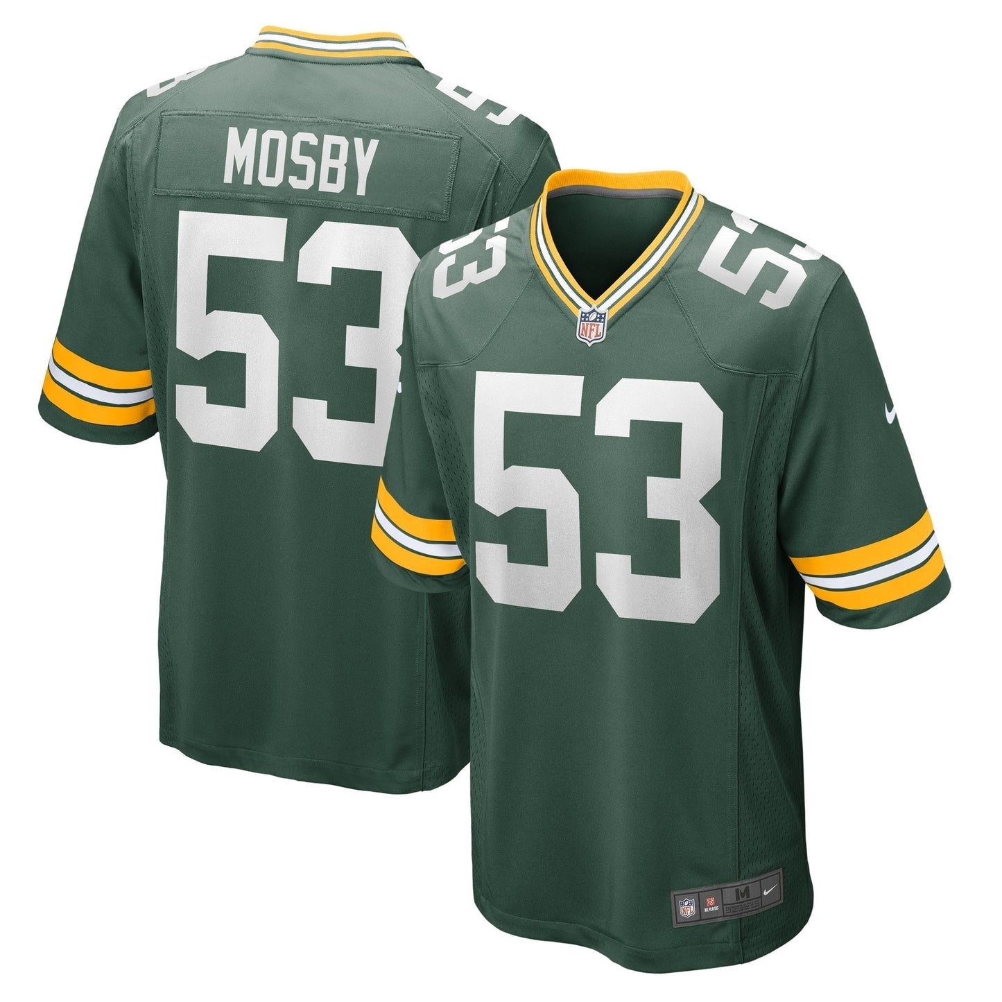 Arron Mosby Green Bay Packers Team Game Jersey - Green football jersey product view 1