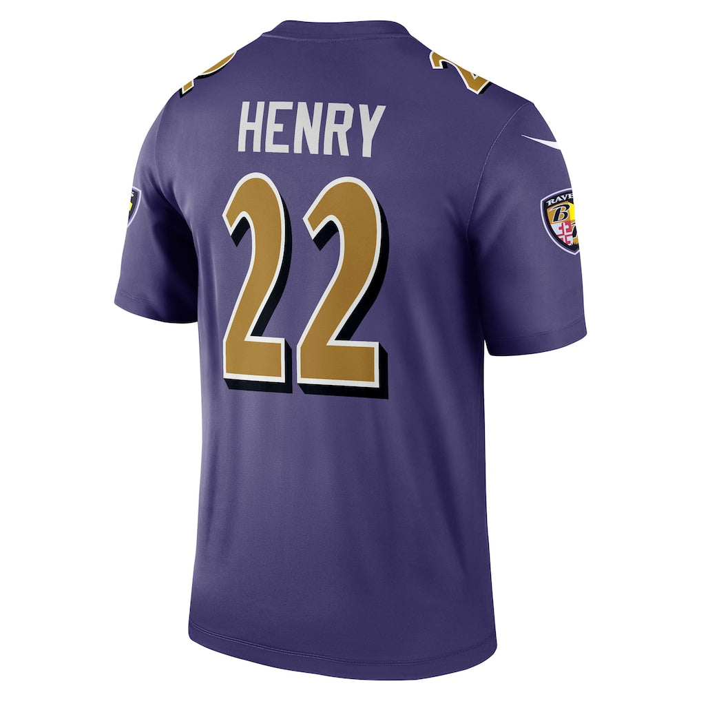 B.Ravens #22 Derrick Henry Purple Legend Player Performance Top Jersey football jersey product view 1