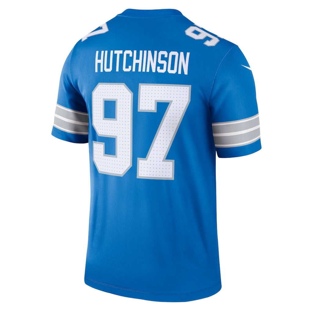 D.Lions #97 Aidan Hutchinson Blue Legend Player Performance Top Jersey football jersey product view 1