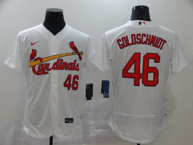Men's St. Louis Cardinals Paul Goldschmidt #46 White Replica Player Jersey1 baseball jersey product view 1