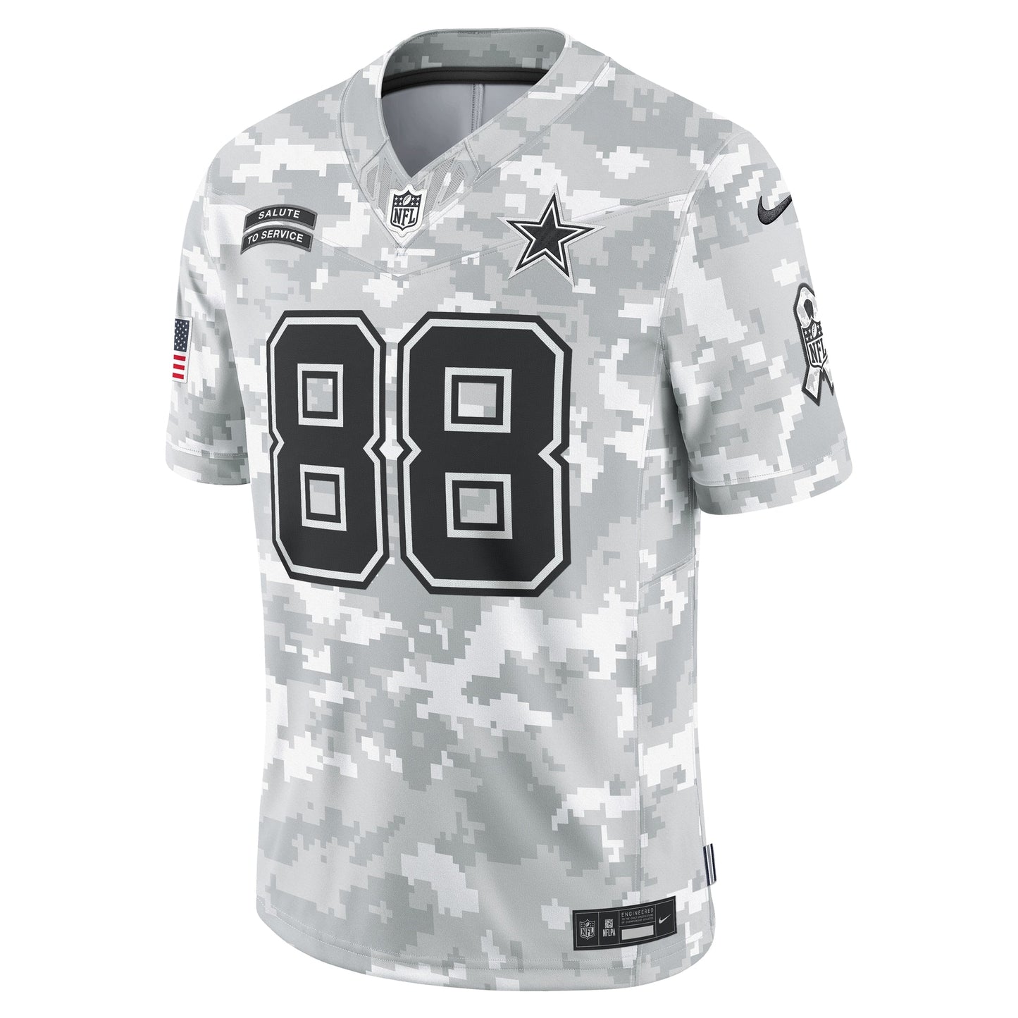 CeeDee Lamb Dallas Cowboys 2024 Salute to Service Limited Jersey - Arctic Camo football jersey product view 2