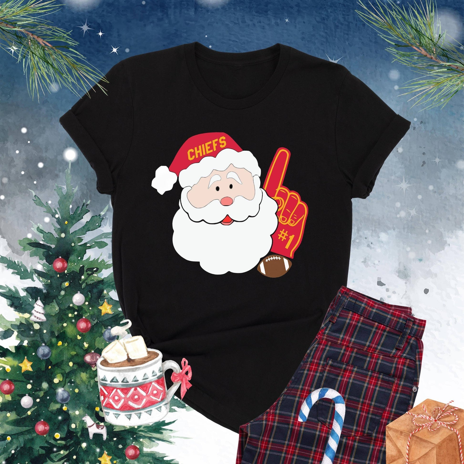 Football Santa Christmas Shirt - Football Lover Gift Unisex T-shirt, Sweatshirt, Hoodie, Long Sleeve Tee - T-Shirt, Sweatshirt, Hoodie