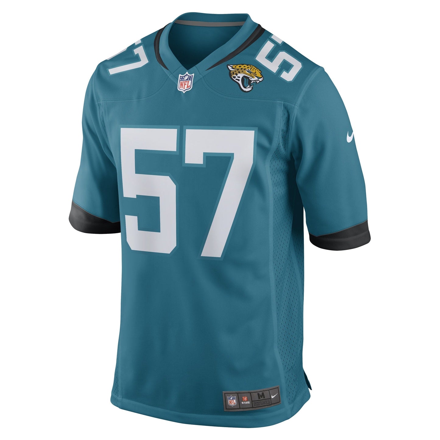 Caleb Johnson Jacksonville Jaguars Game Jersey - Teal football jersey product view 2