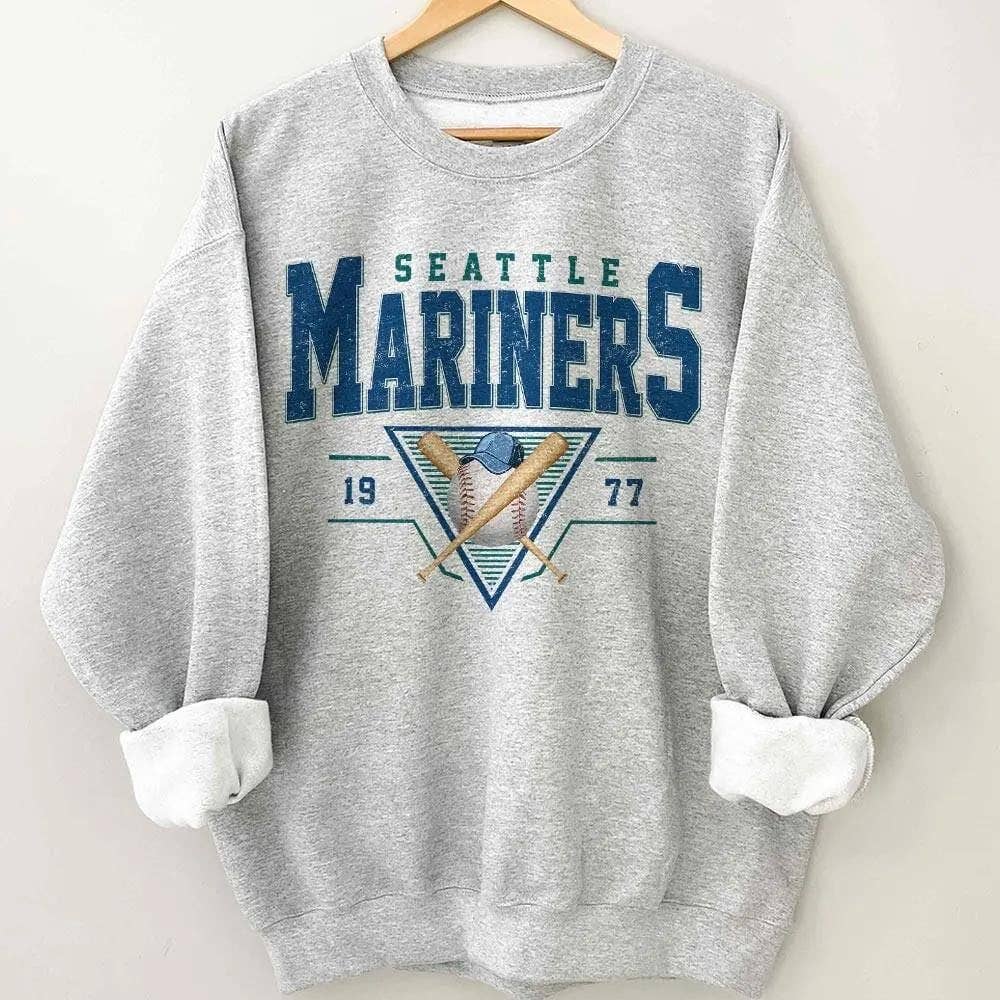 Seattle Baseball Vintage Crewneck Sweatshirt Unisex T-shirt, Sweatshirt, Hoodie, Long Sleeve Tee - T-Shirt, Sweatshirt, Hoodie