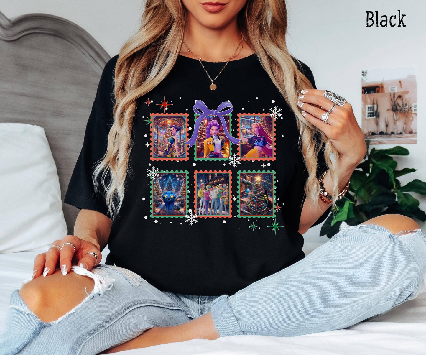 Kpop Demon Hunters Christmas Shirt Unisex T-shirt, Sweatshirt, Hoodie, Long Sleeve Tee - T-Shirt, Sweatshirt, Hoodie