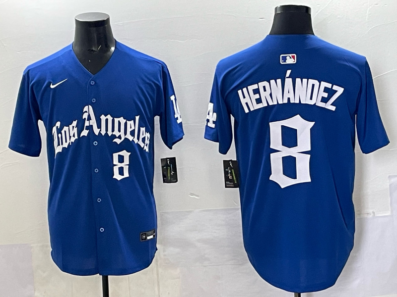 Men's Los Angeles Dodgers Enrique Hernandez Royal Alternate Game Jersey baseball jersey product view 1