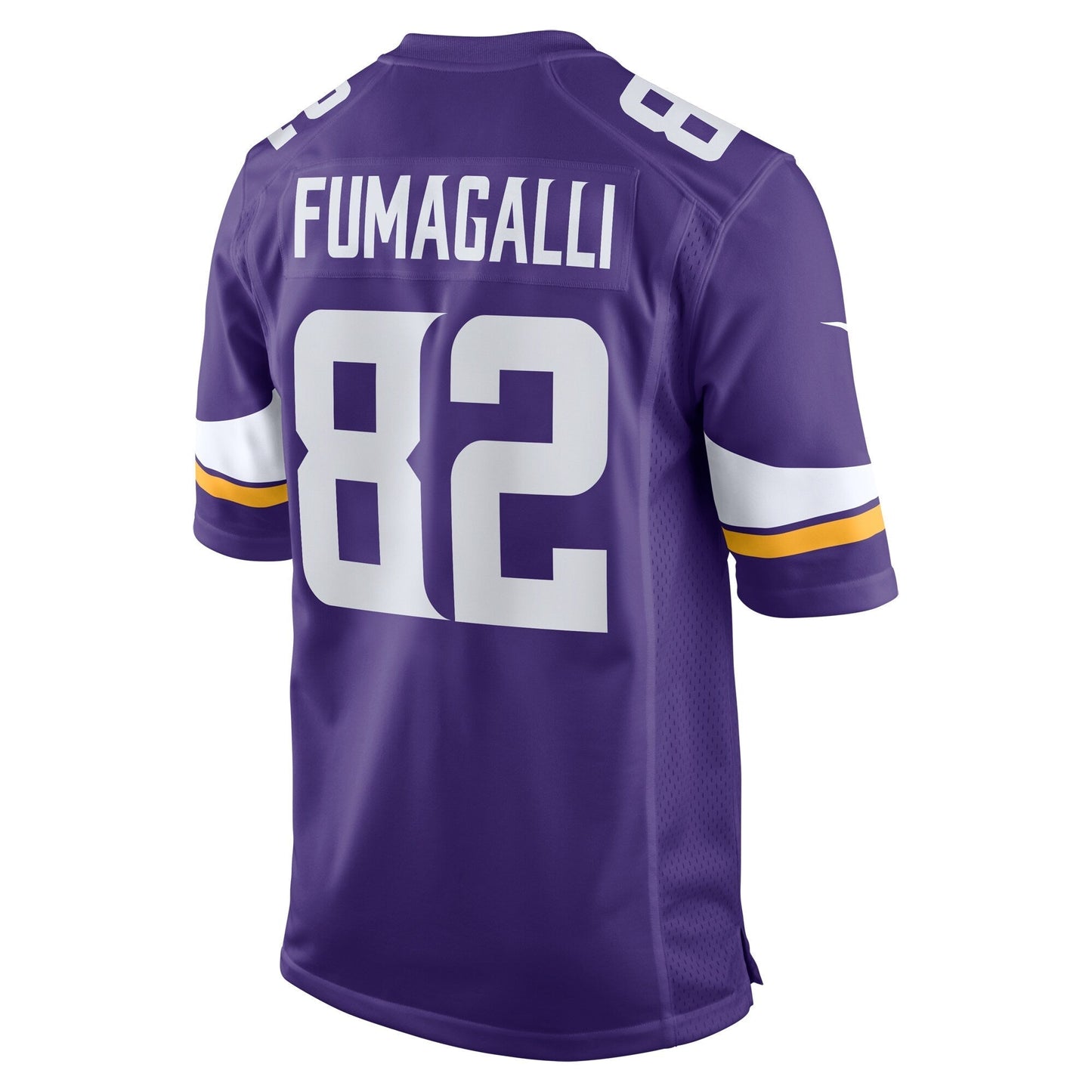 Troy Fumagalli Minnesota Vikings Game Jersey - Purple football jersey product view 3