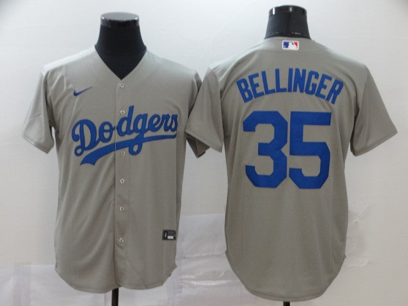 Men's Los Angeles Dodgers Cody Bellinger Gray Replica Baseball Jersey baseball jersey product view 1