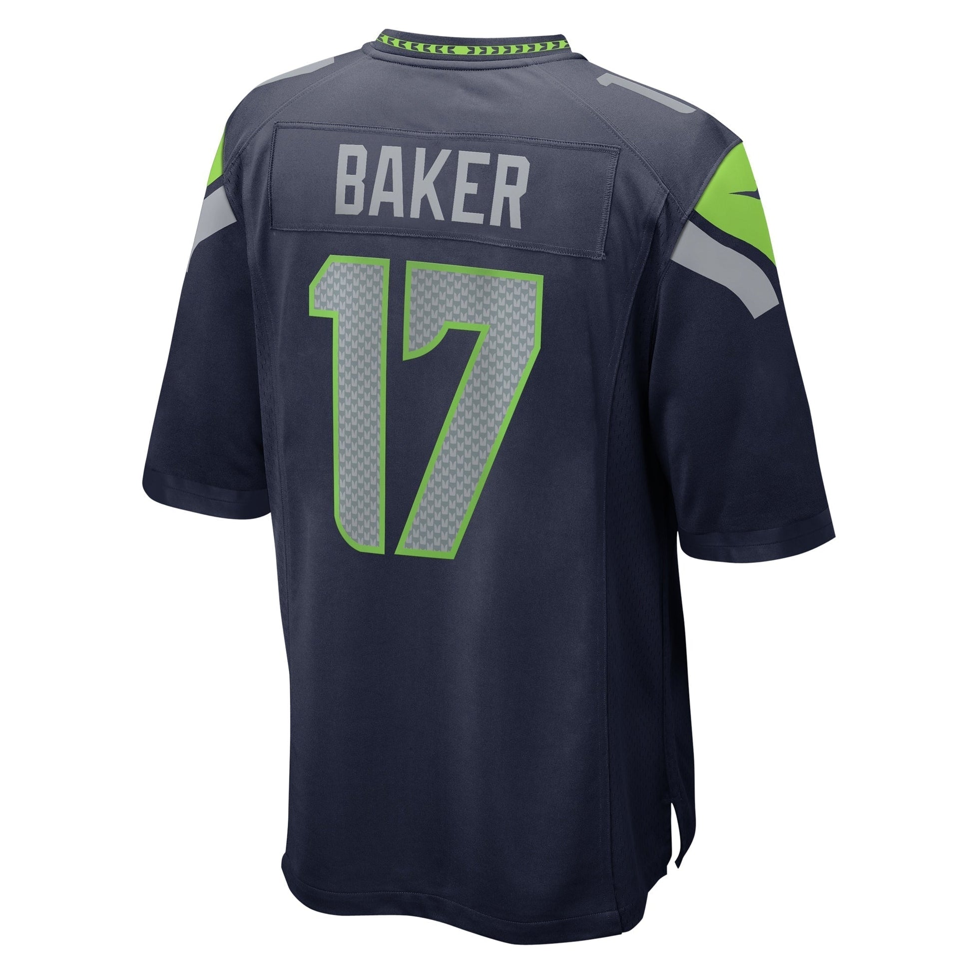 Jerome Baker Seattle Seahawks Game Jersey - College Navy football jersey product view 3