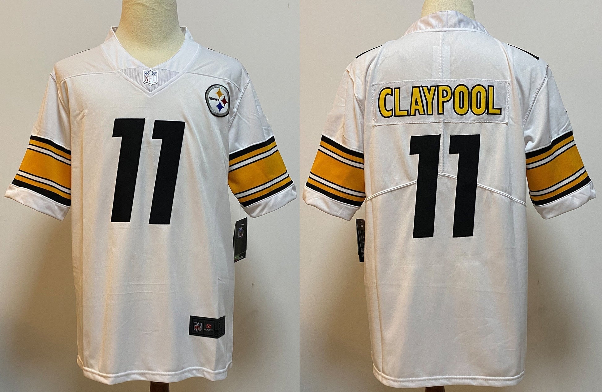 Men's Pittsburgh Steelers Chase Claypool White Player Game Jersey football jersey product view 1