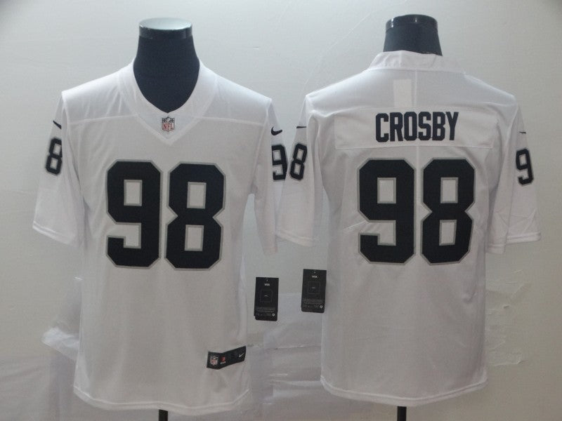 Men's Las Vegas Raiders Maxx Crosby #98 White Game Jersey1 football jersey product view 1