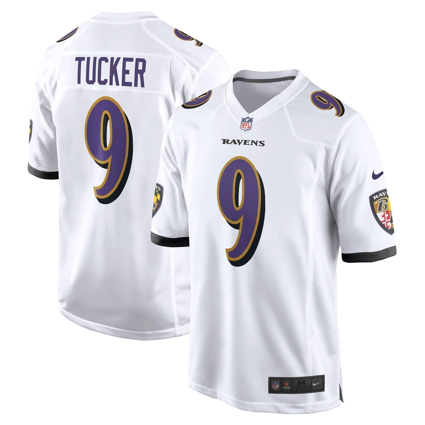 Justin Tucker Baltimore Ravens Game Jersey - White football jersey product view 1