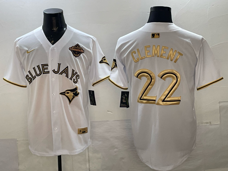 Men's Toronto Blue Jays Matt Clement White Player Jersey baseball jersey product view 1