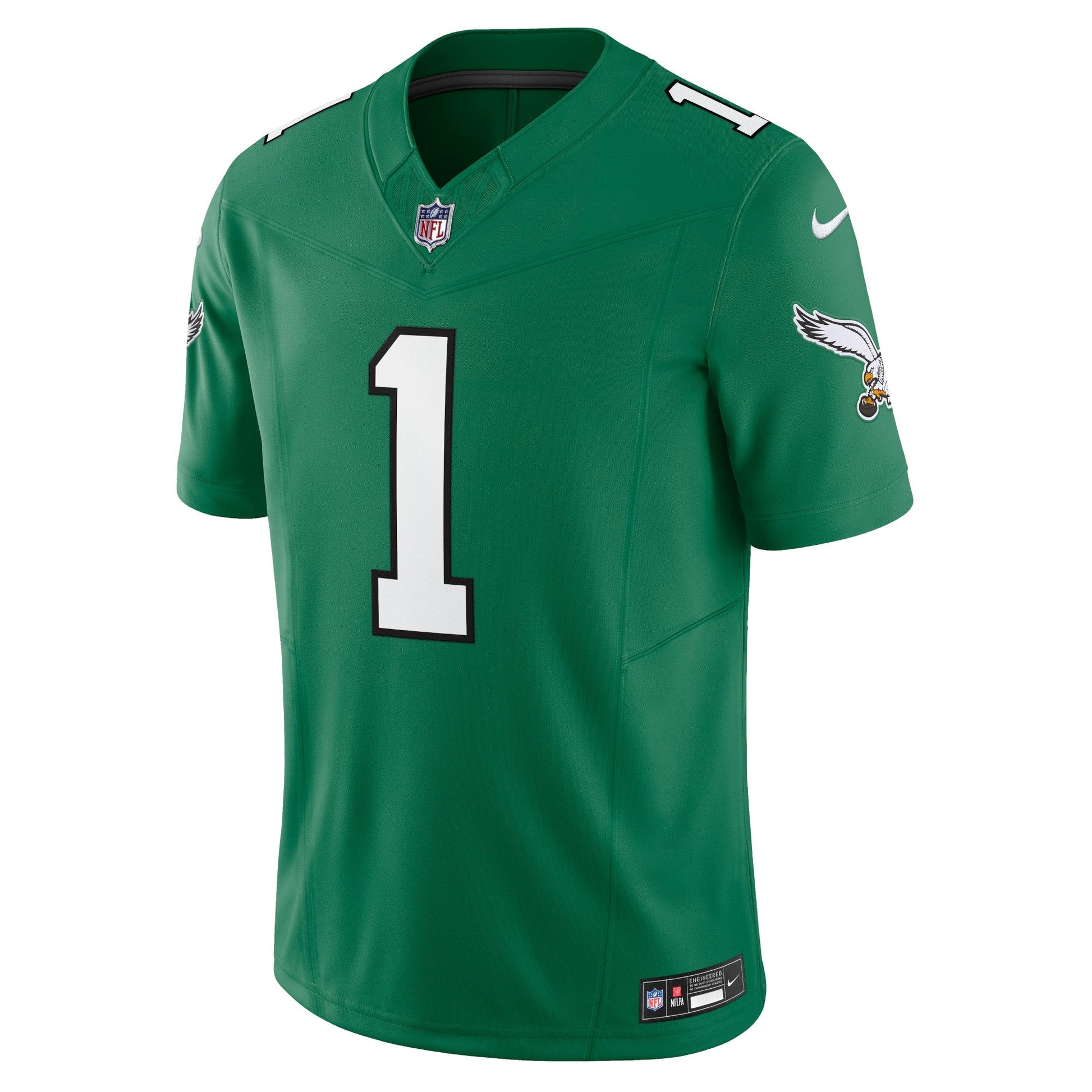 Jalen Hurts Philadelphia Eagles Vapor F.U.S.E. Limited Jersey - Kelly Green football jersey product view 2
