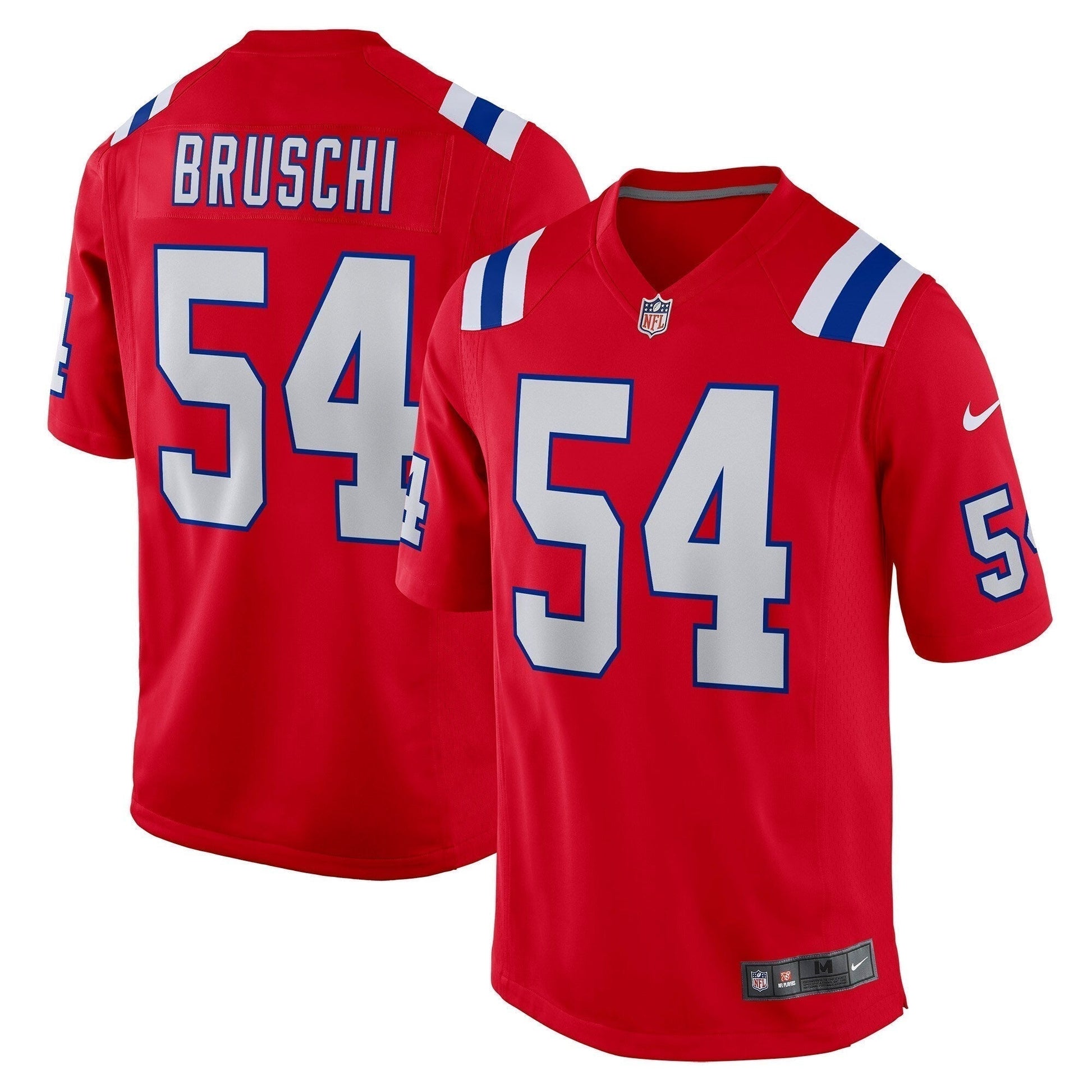 Tedy Bruschi New England Patriots Retired Alternate Game Jersey - Red football jersey product view 1