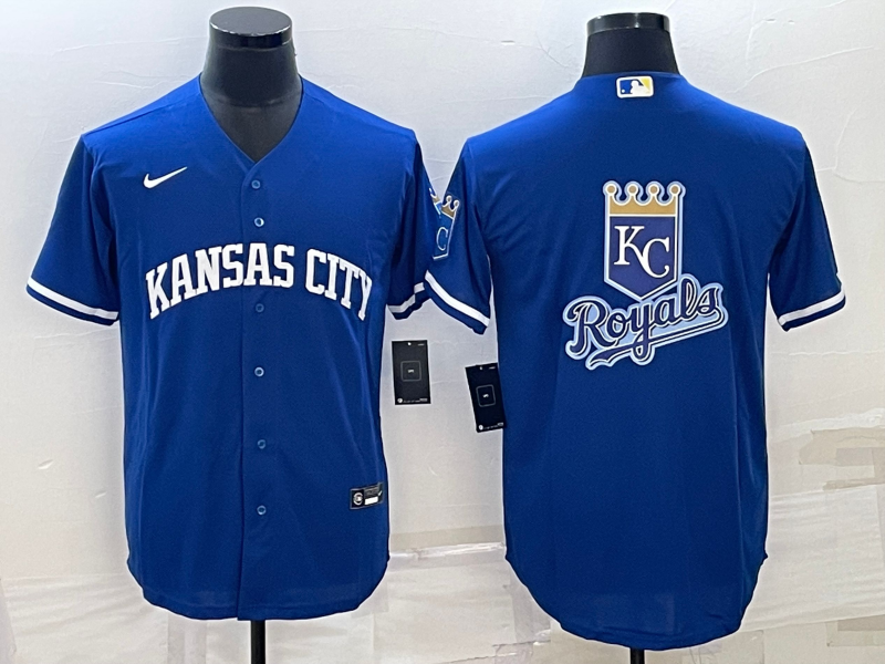 Men's Kansas City Royals Blue Alternate Replica Team Jersey1 baseball jersey product view 1