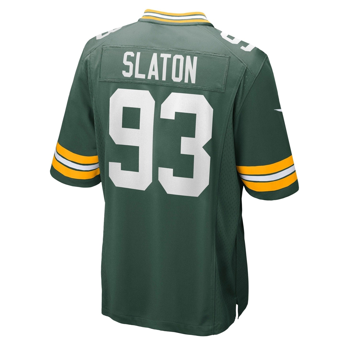 T.J. Slaton Green Bay Packers Game Jersey - Green football jersey product view 3