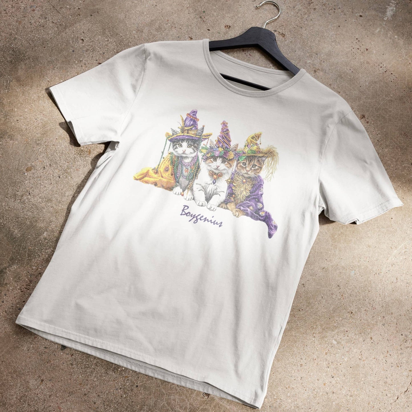 Boygenius Mardi Gras Kittens Graphic T-Shirt For Men Unisex T-shirt, Sweatshirt, Hoodie, Long Sleeve Tee - T-Shirt, Sweatshirt, Hoodie