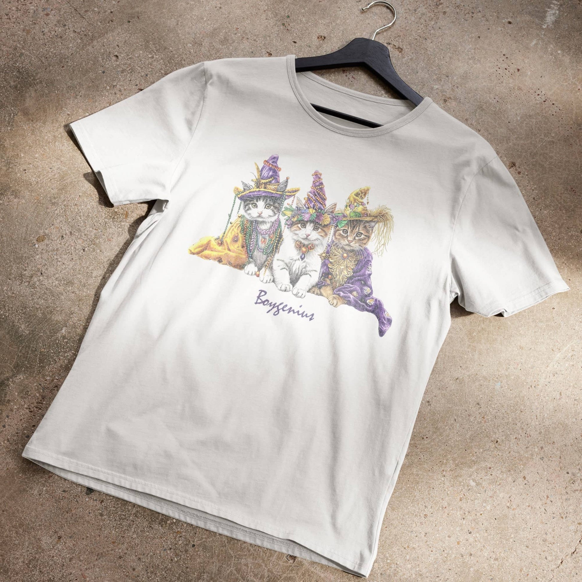 Boygenius Mardi Gras Kittens Graphic T-Shirt For Men Unisex T-shirt, Sweatshirt, Hoodie, Long Sleeve Tee - T-Shirt, Sweatshirt, Hoodie