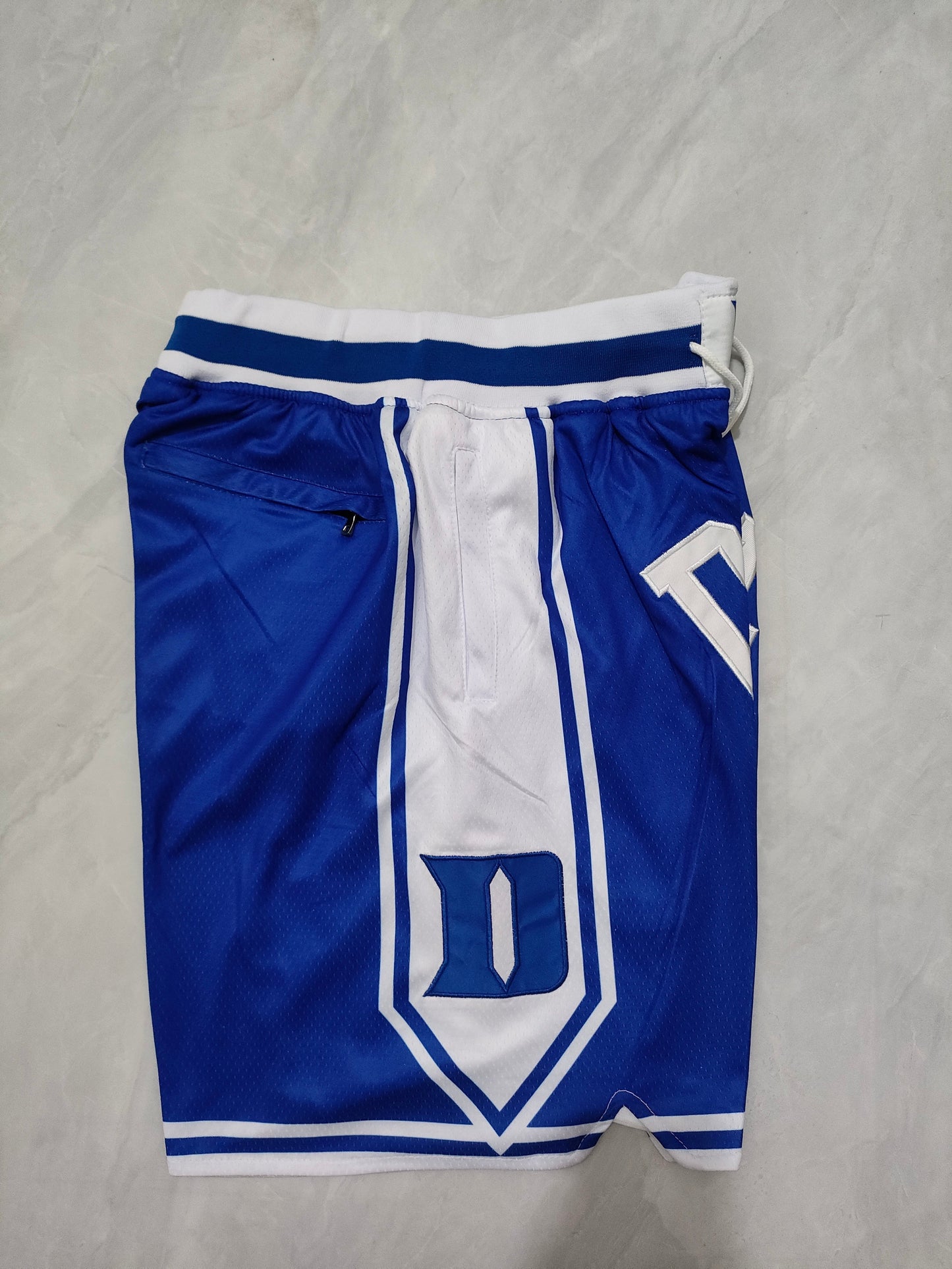 JUST DON Duke University Blue Pocket Shorts sports jersey product view 3