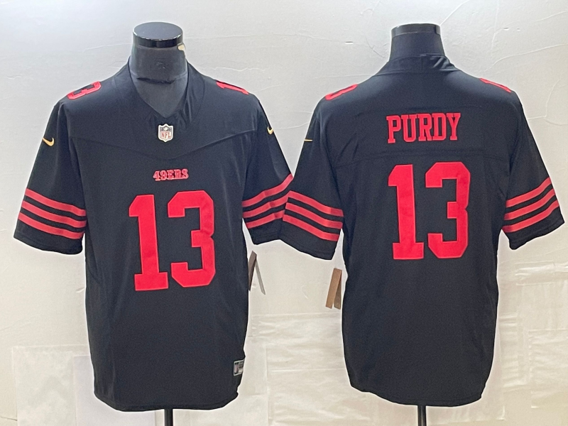 Men's San Francisco 49ers Brock Purdy Black Game Jersey football jersey product view 1