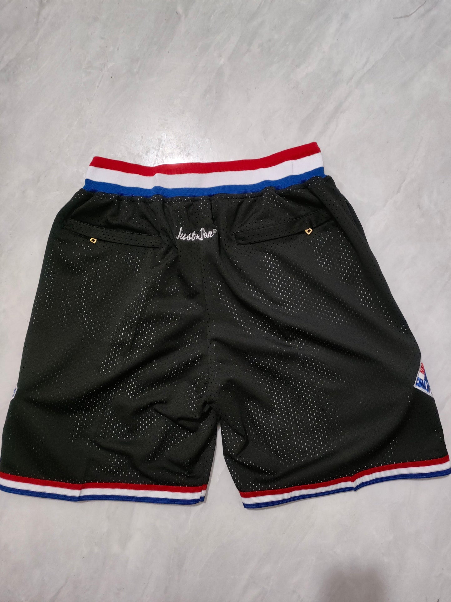 JUST DON All Star Black Pocket Shorts sports jersey product view 2
