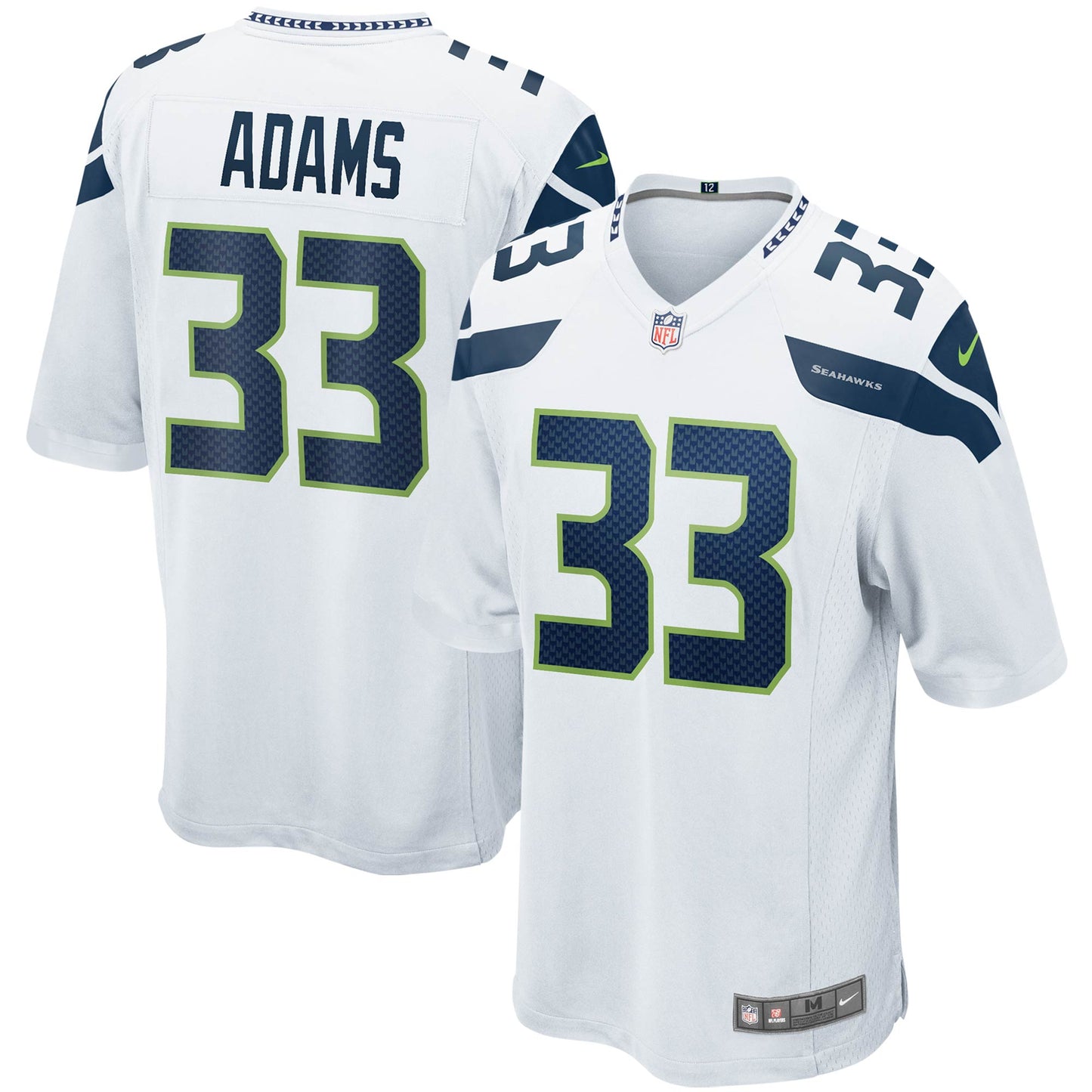 Jamal Adams Seattle Seahawks Game Jersey - White football jersey product view 1