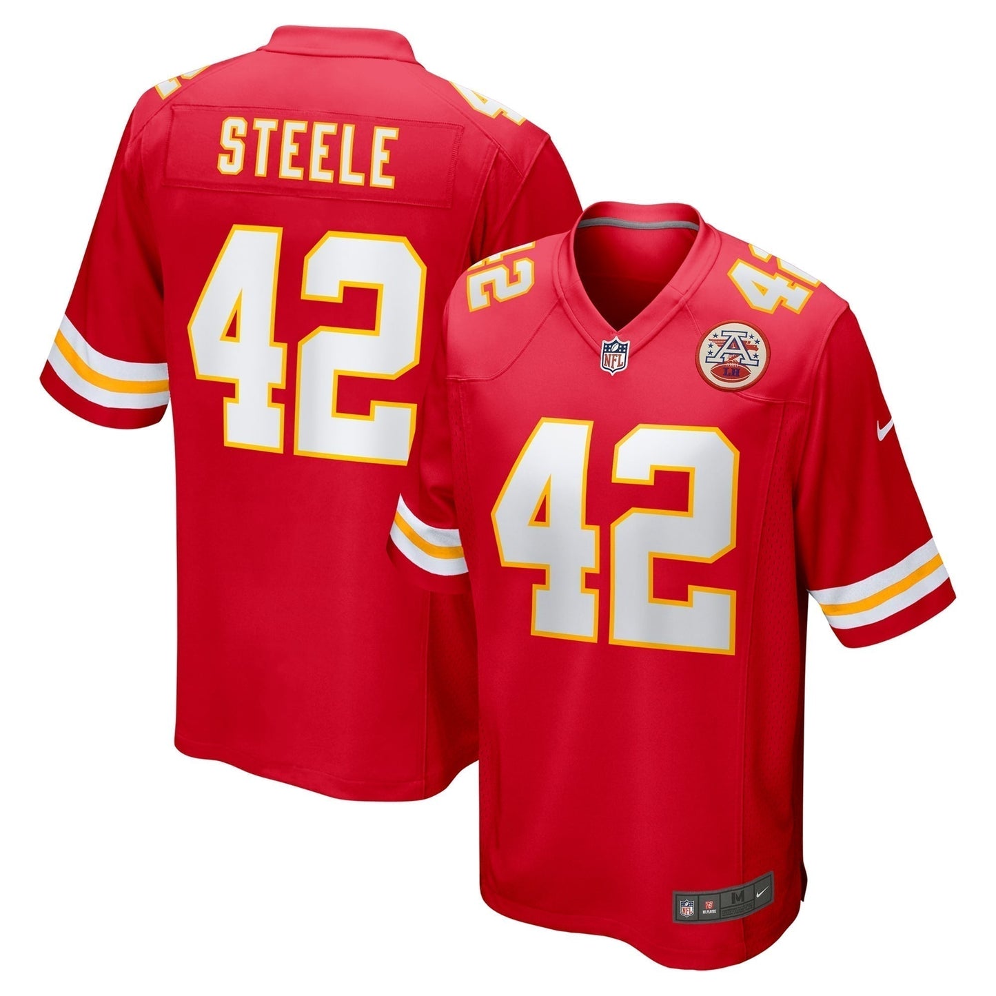 Carson Steele Kansas City Chiefs Game Jersey - Red football jersey product view 1